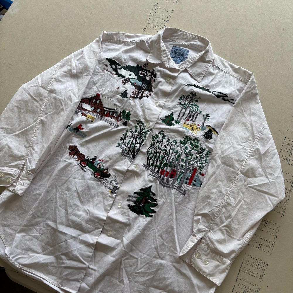 Vintage Cambridge Dry Goods Embroidered Button Down Shirt